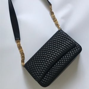Black quilted lambskin with gold hardware